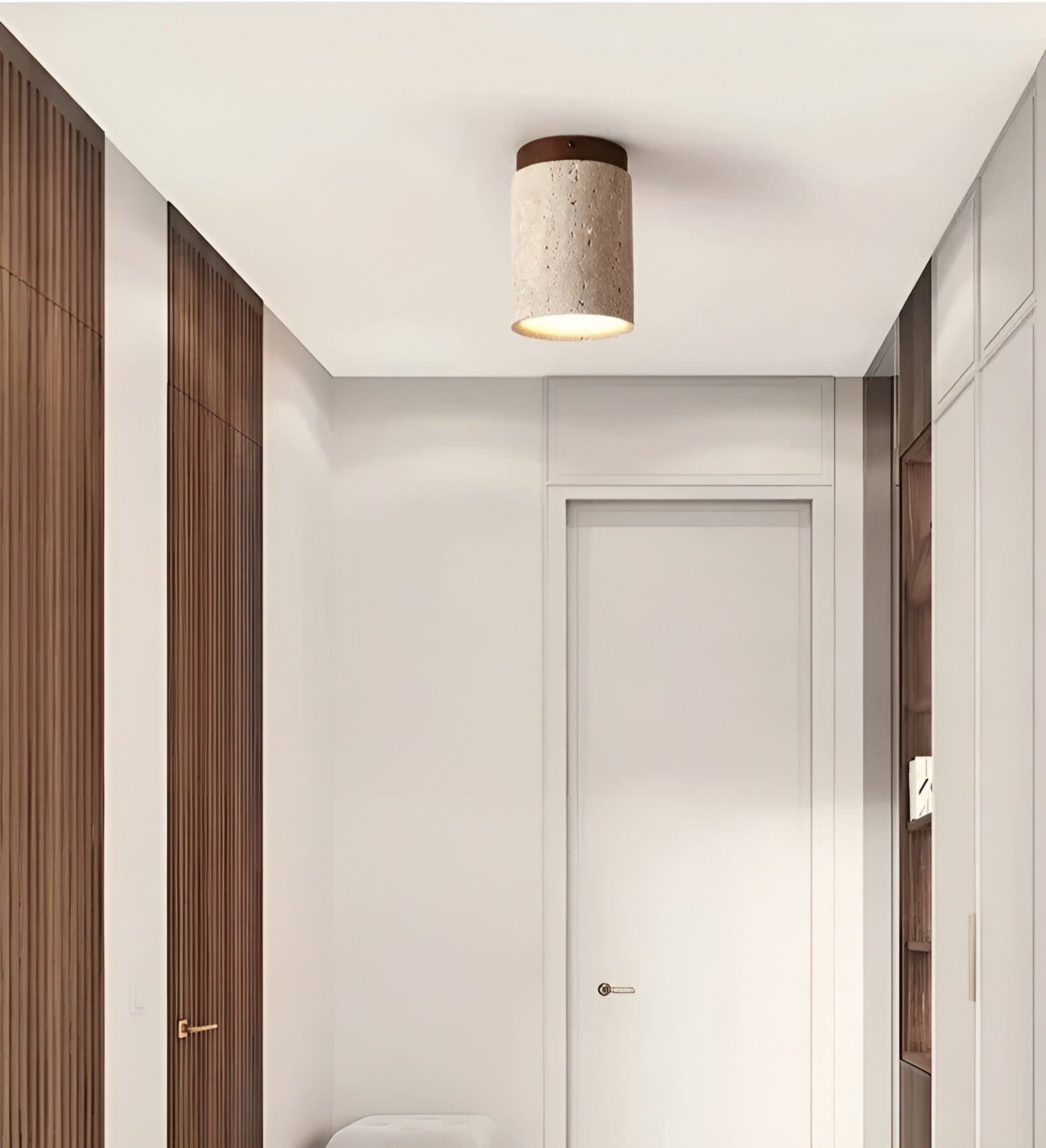 Maliben | Zenelegance Wabi Sabi Luxury Ceiling Lighting - Natural Travertine Led