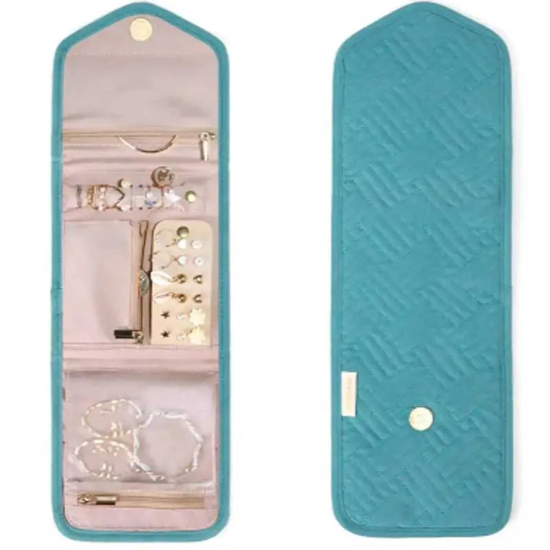 Maliben | Jewelry Bag Velmora Roll | Foldable & Space-SavIng | For Travel & Home | Velvet Look in 3 Colors