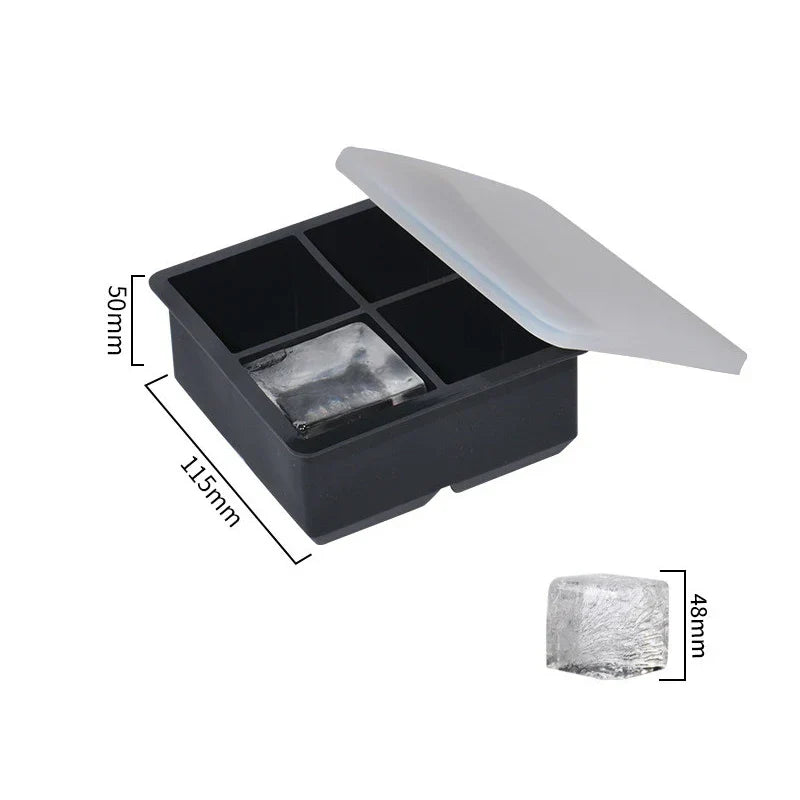 Maliben | Frostform Large Ice Cube Mold Made Of Silicone | Bpa-Free & Flexible | For Xxl Ice Cubes, Cocktails & Kitchen | Easy To Clean