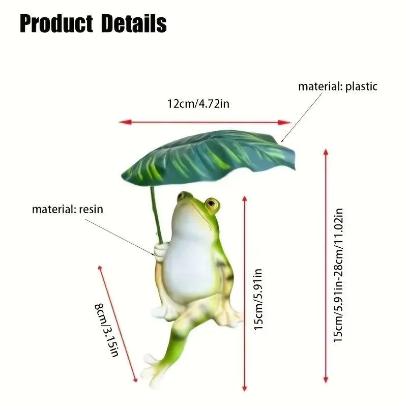 Maliben | Frog On Lotus Leaf Figure For Aquarium Garden Decoration And Balcony Decoration