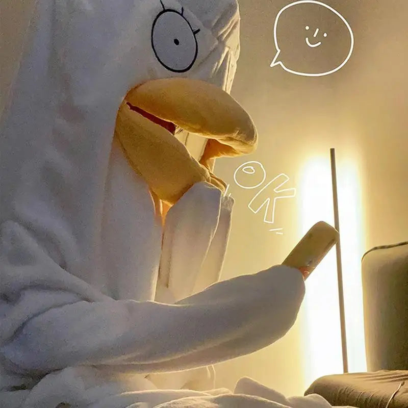 Maliben Confused Duck Warm Adult Pajama Costume