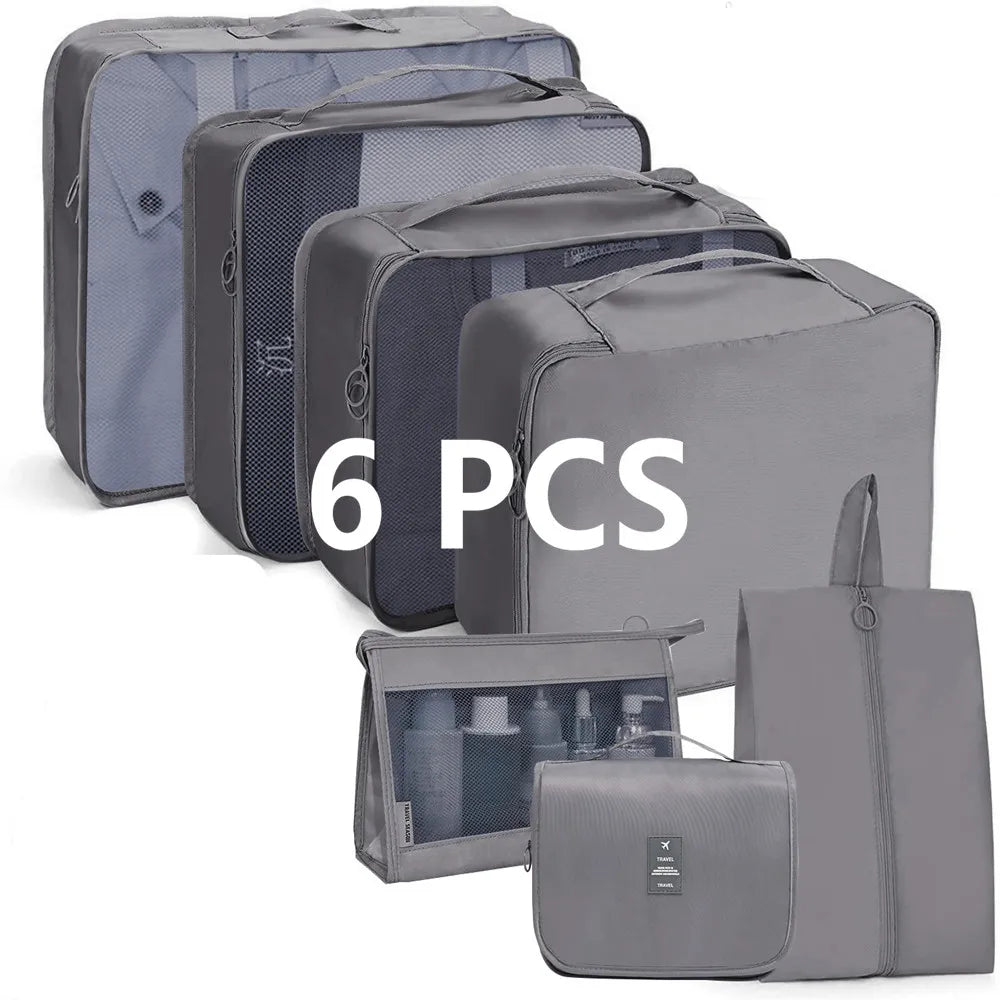 Maliben | Travoro Packing Cube Set | 6-Piece | Waterproof & Extra Volume | Suitcase Organizer For Men