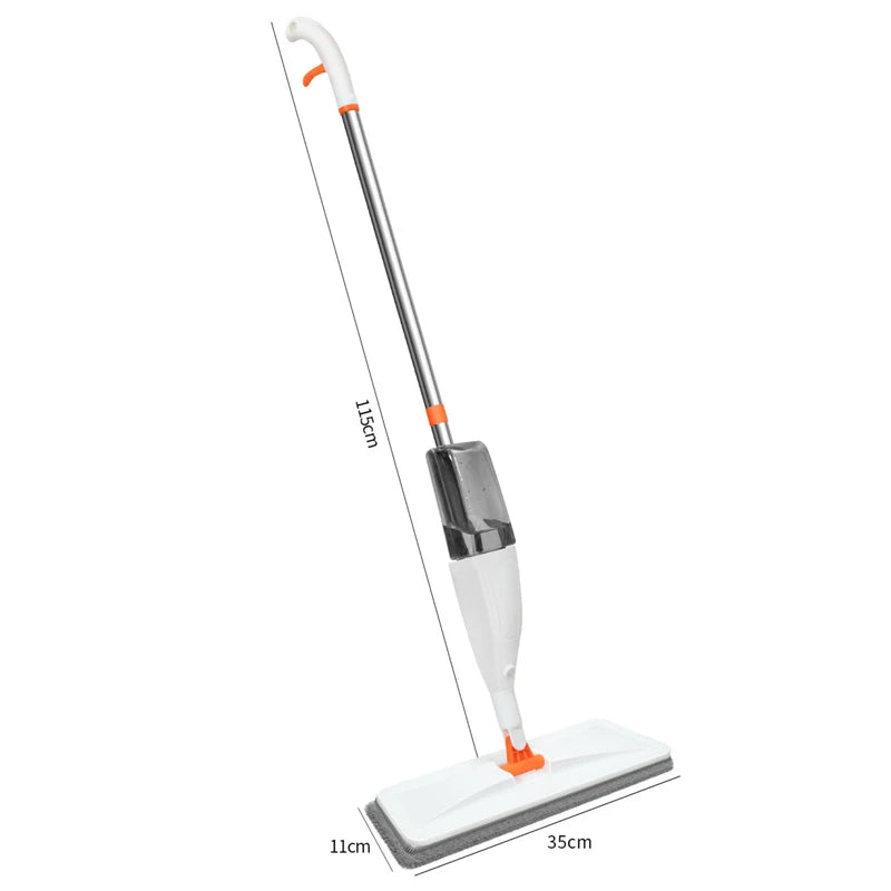 Maliben | Sprayvia Spray Mop With Microfiber Head | 360° Swivel Joint | Flat Mop System | Reusable & Eco-Friendly