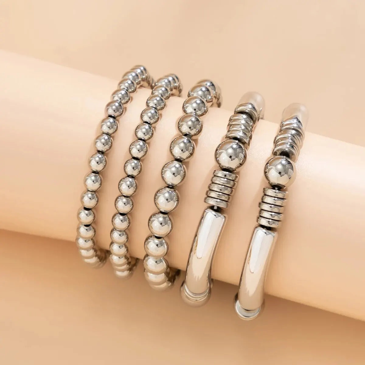 Maliben | 5pc Beaded Bracelet Stack Set