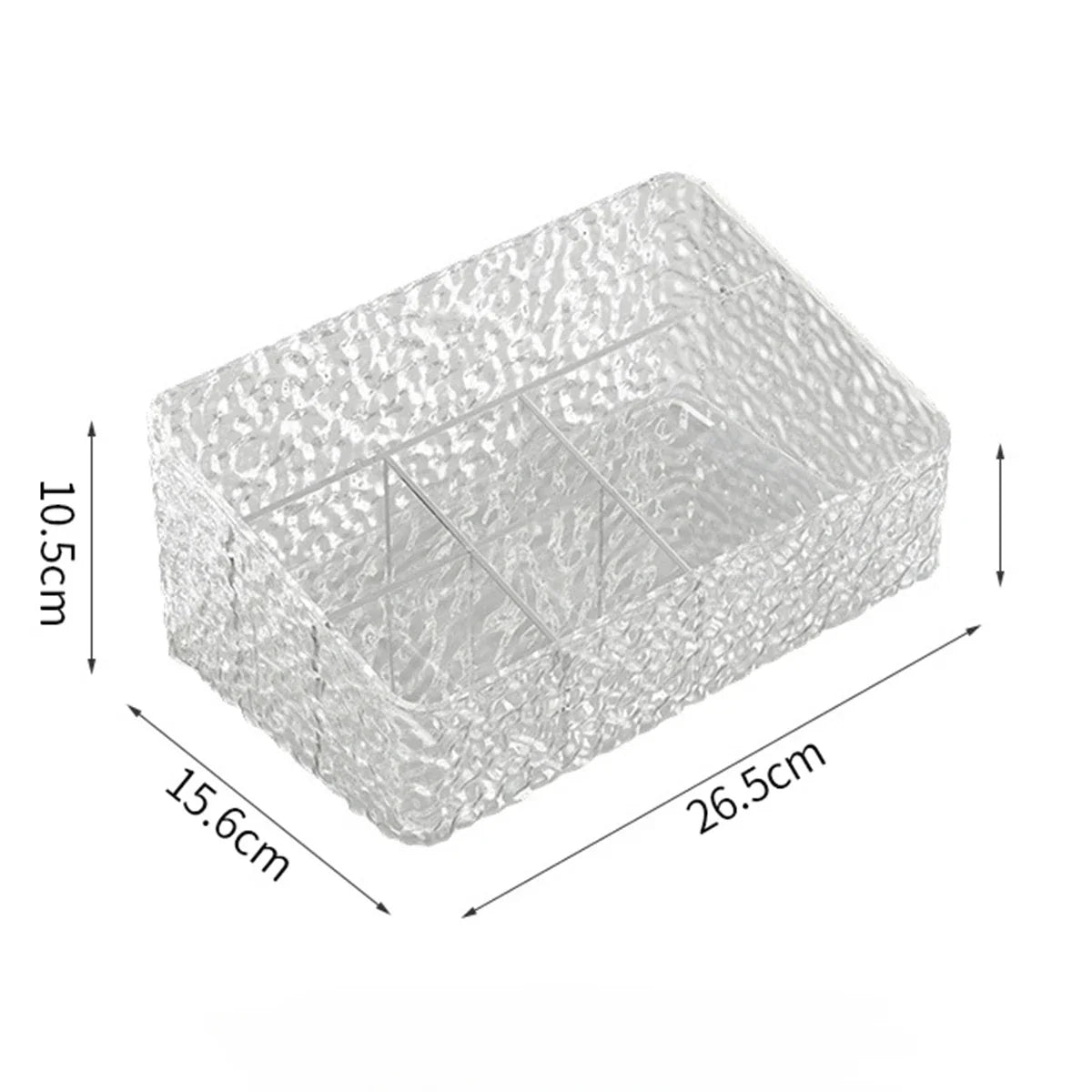Maliben | Make-Up Organizer Box Clarylux | Water Wave Design | Large Capacity | Open Trapezoidal Shape