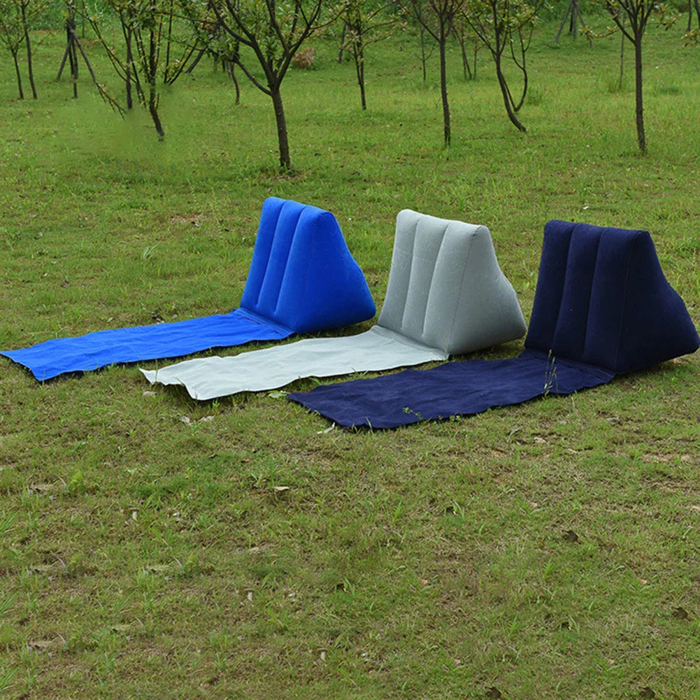 Maliben | Inflatable Beach Mat With Backrest | Foldable & Comfortable | Airlounge Travel & Camping Lounge Pillow