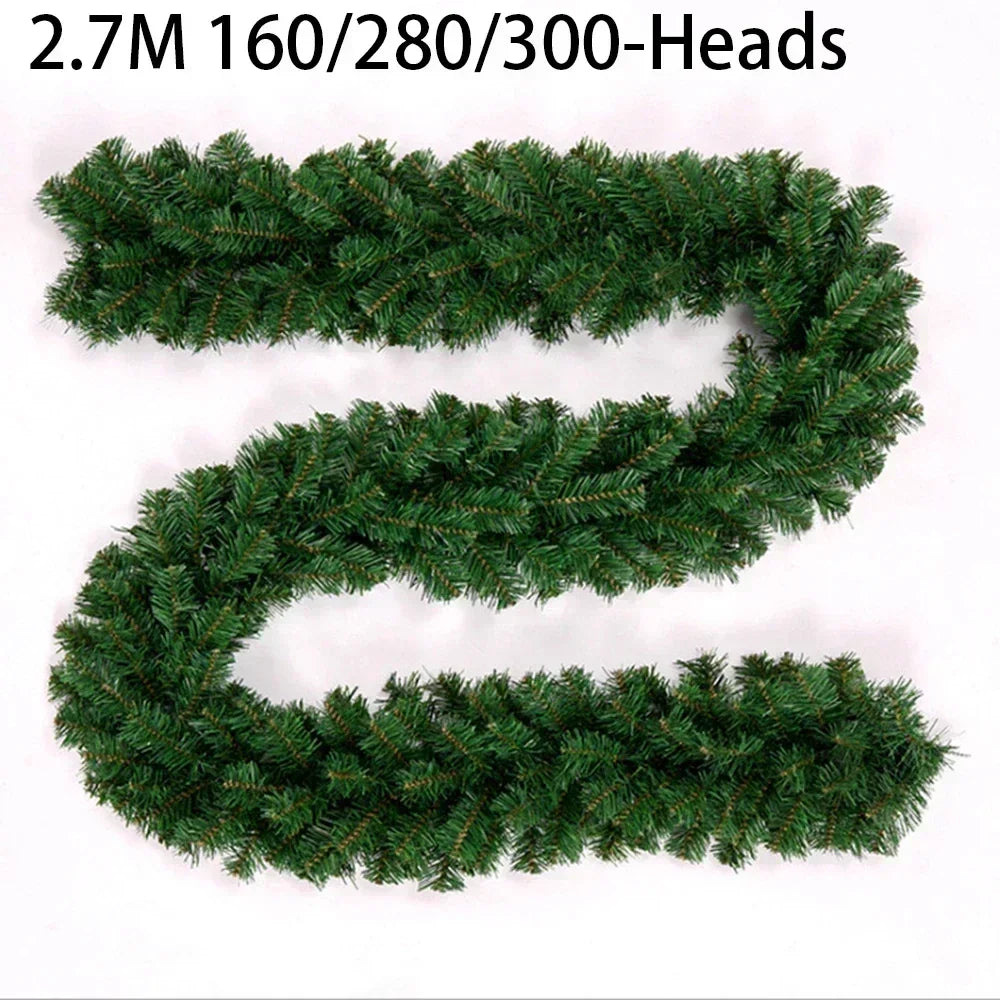 Maliben | Everpine ChristMas Garland | 2.7 m Artificial Fir Garland | Dense Pvc Fir Branches | Christmas Decoration For Staircase, Fireplace & Windows