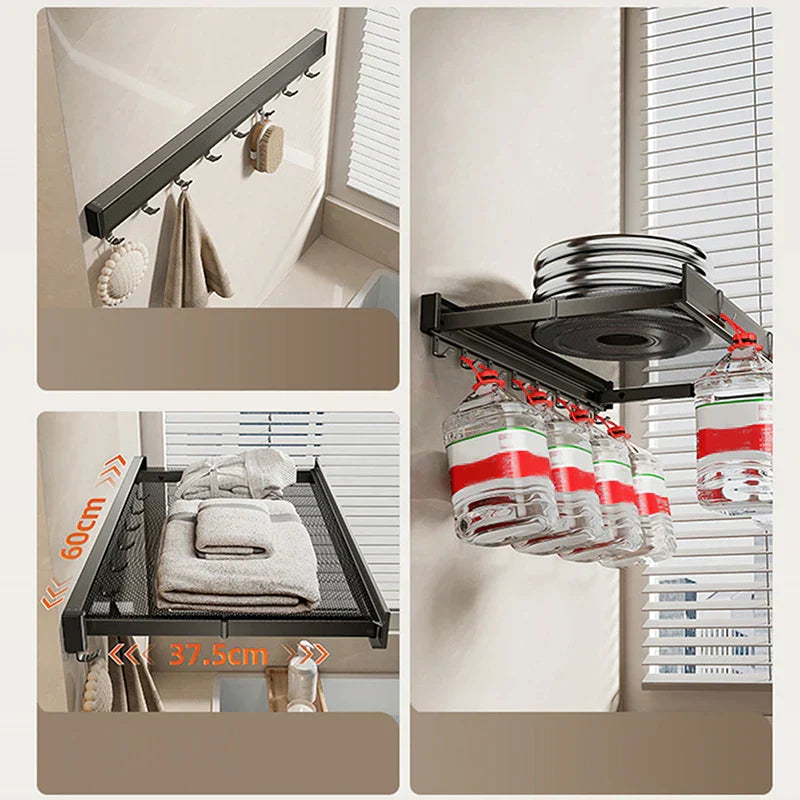 Maliben | Ultra Suction Expandable Towel Storage Organizer Rack