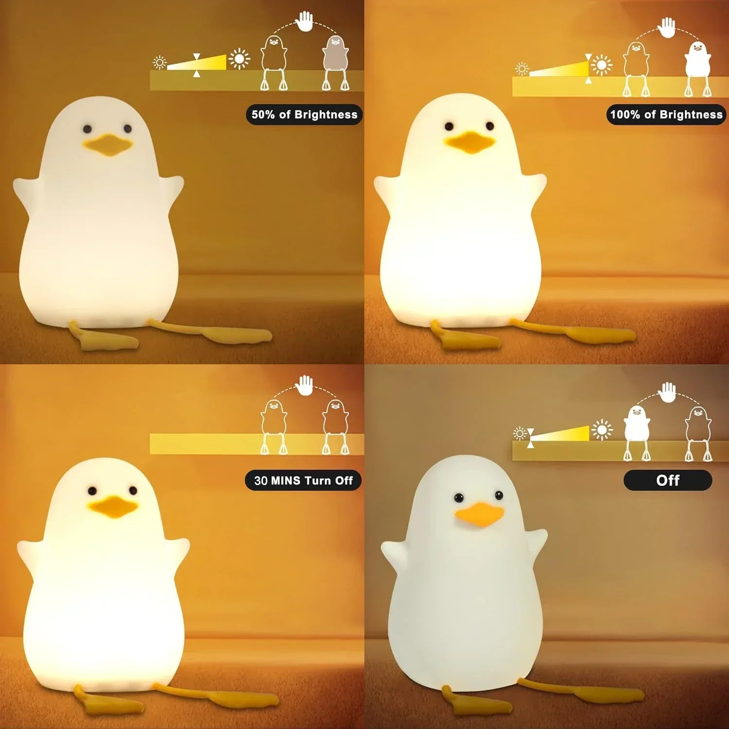Maliben | Charming Duck Soft Glow Led Desk Lamp