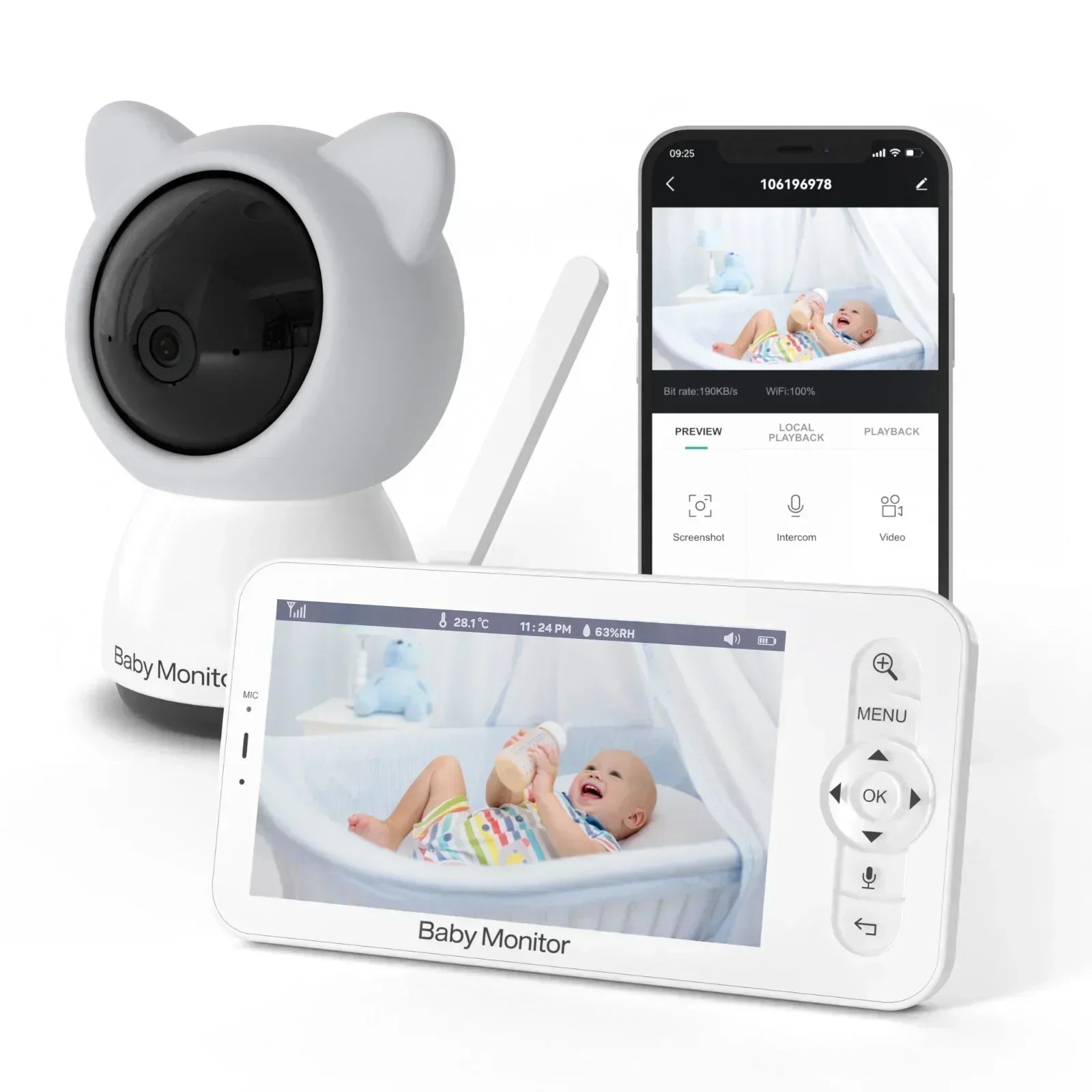 Maliben | Babysafe Camera - Ultimate Baby Monitoring With Hd Monitor