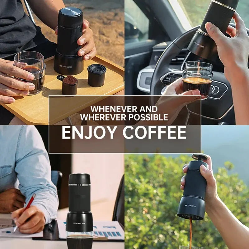 Maliben | Portable Coffee Machine 18 Bar, Hand Pressure Operation, ZZUOM CM101, Compact Extraction for Outdoor Camping Travel Use
