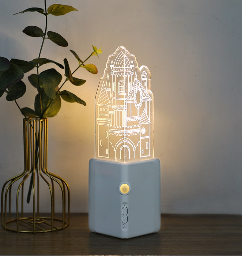 Maliben | 3d Led Rechargeable Wall Night Lamp