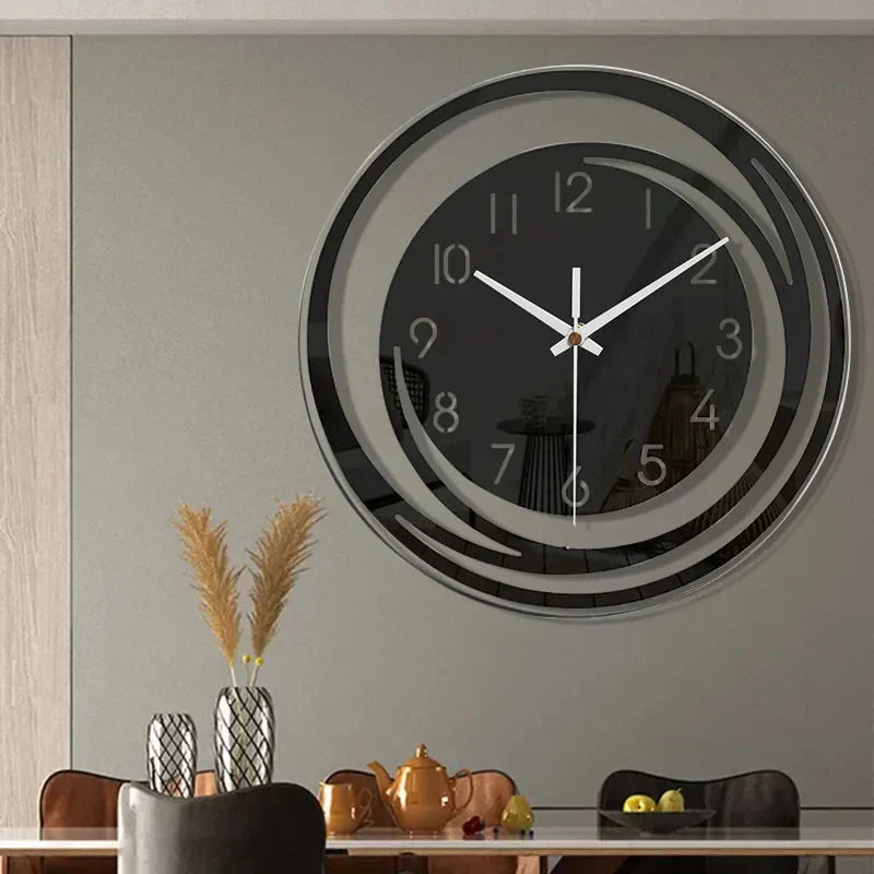 Maliben | Acrylic Wall Clock - Scandinavian Design - Black - Clock