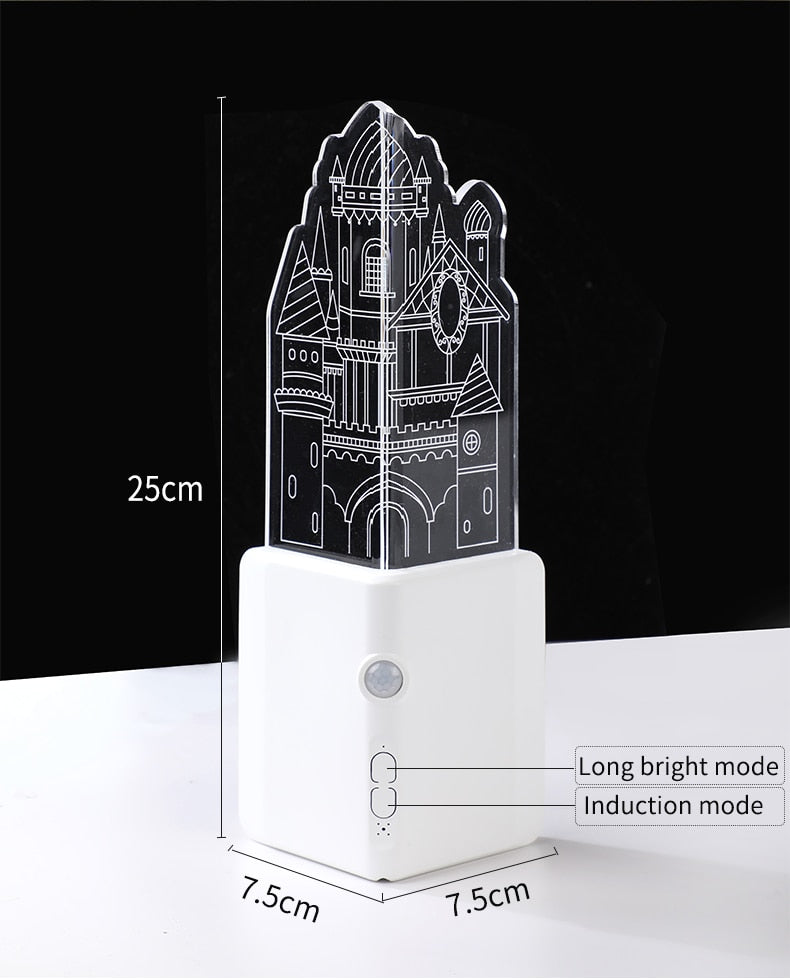 Maliben | 3d Led Rechargeable Wall Night Lamp