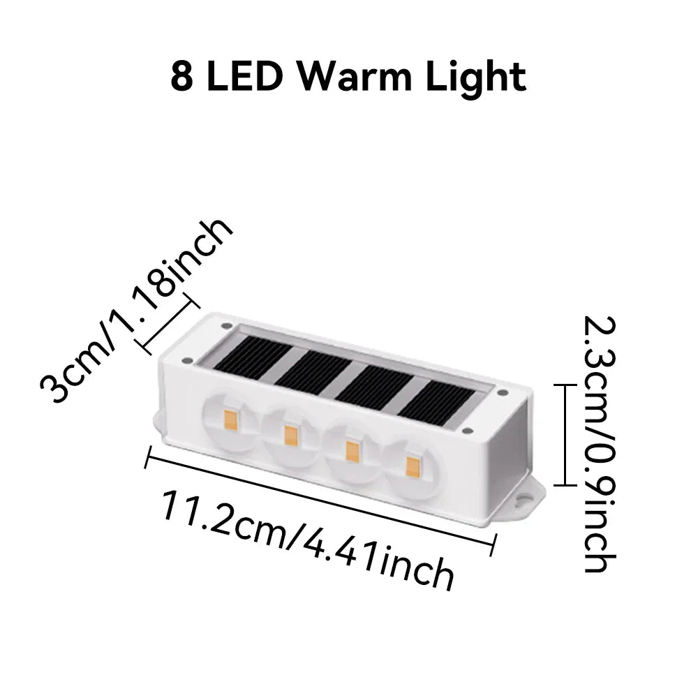 Maliben | Solar Wall Lights Solavine | Warm White Light | Ip44 Weatherproof | For Fence, Terrace & Garden | 8 Hours Light Duration