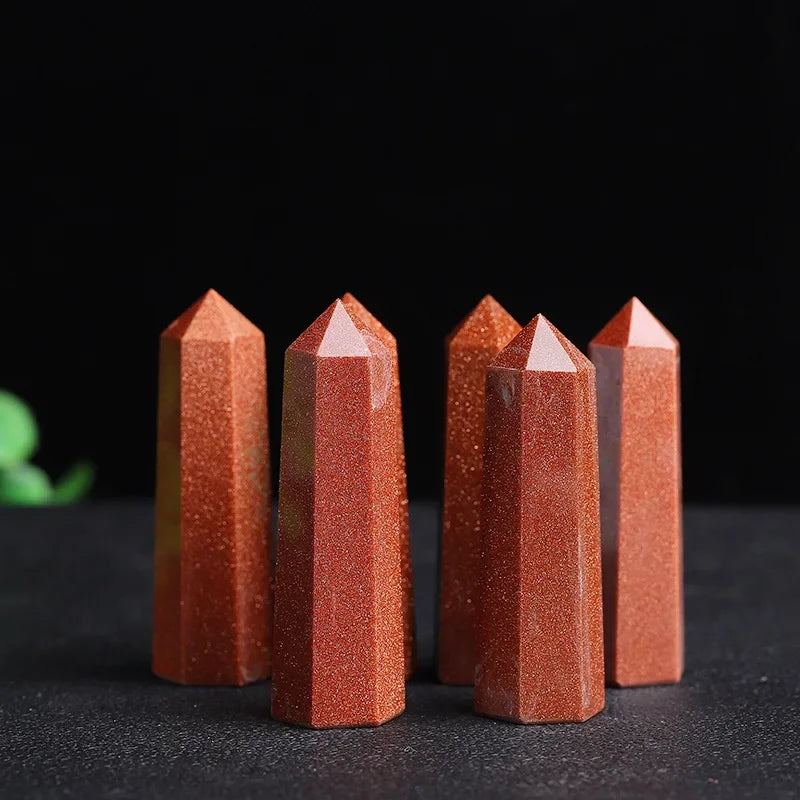 Maliben | Crystal Obelisk Elaria | Natural Stone Healing Stone | For Meditation & Reiki | 4–8 Cm