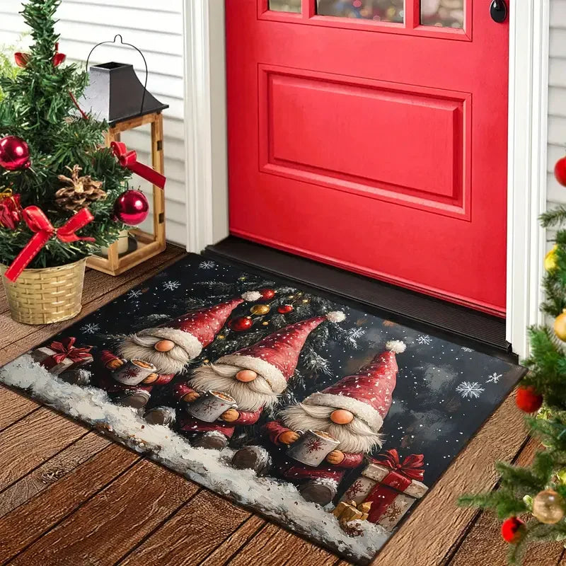 Maliben | Christmas Gnome Welcome Door Mat Bathroom Entrance Floor Mat