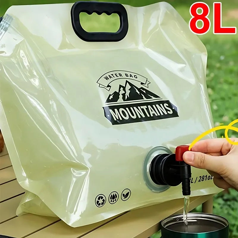 Maliben | Hydrapakx Foldable Water Carry Bag 8 L | With Handle & Spout | For Camping, Hiking & Outdoor