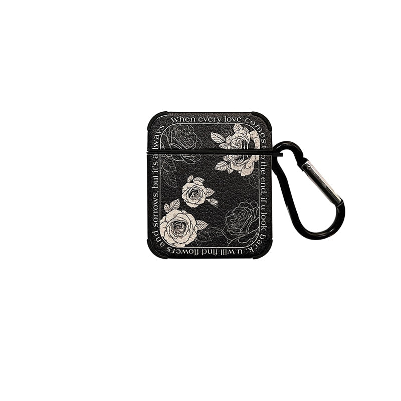 Maliben | Artistic Flower Leather Airpods Case