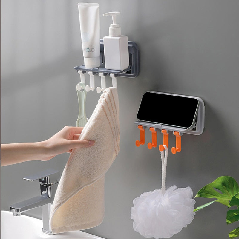 Maliben | Wall-Mounted Phone Holder Kitchen Organizer Rack