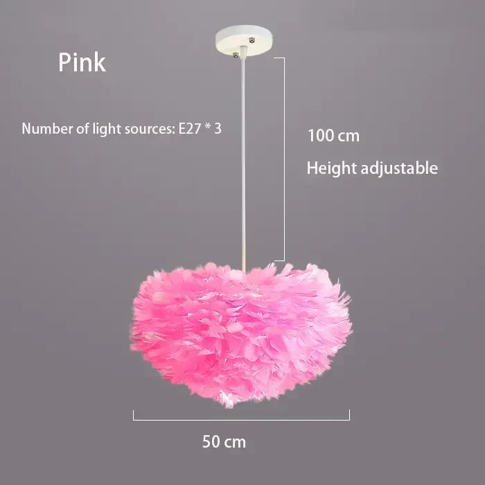 Maliben | Scandinavian Feathers Pendant Lamp With Modern Led