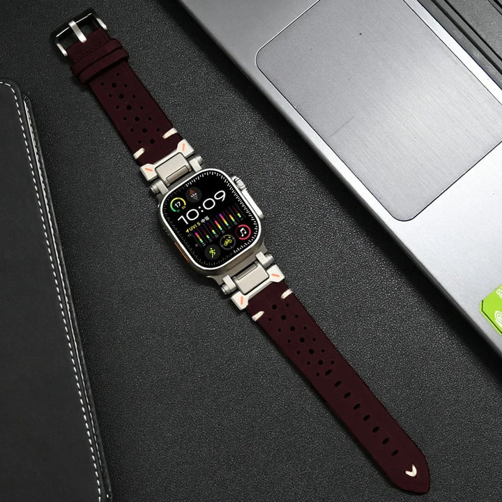 Maliben Genuine Leather Apple Watch Band — Fits All Models
