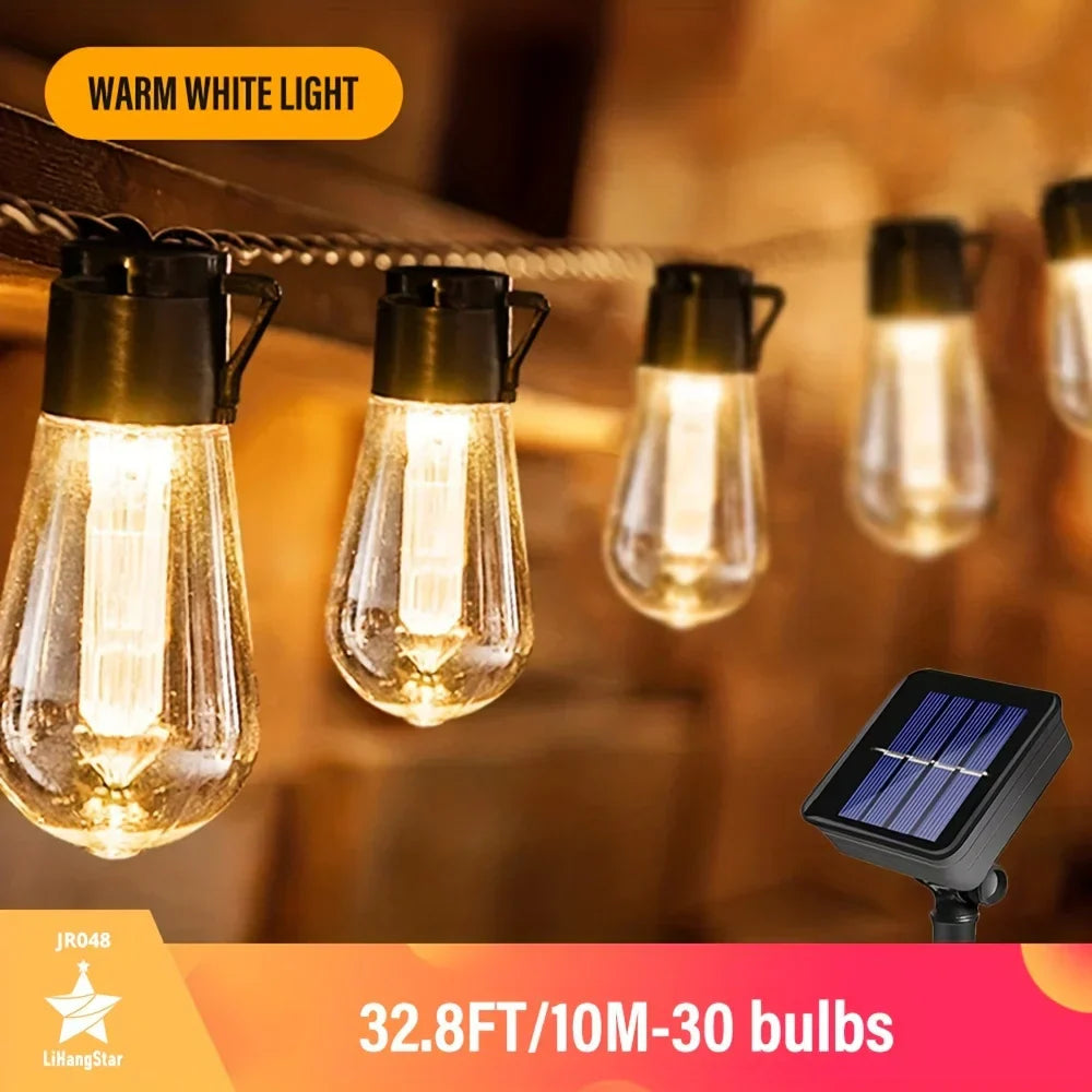 Maliben | Led Solar String Lights Solaluma | Waterproof Ip44 | For Garden, Terrace & Camping | Automatic Lighting