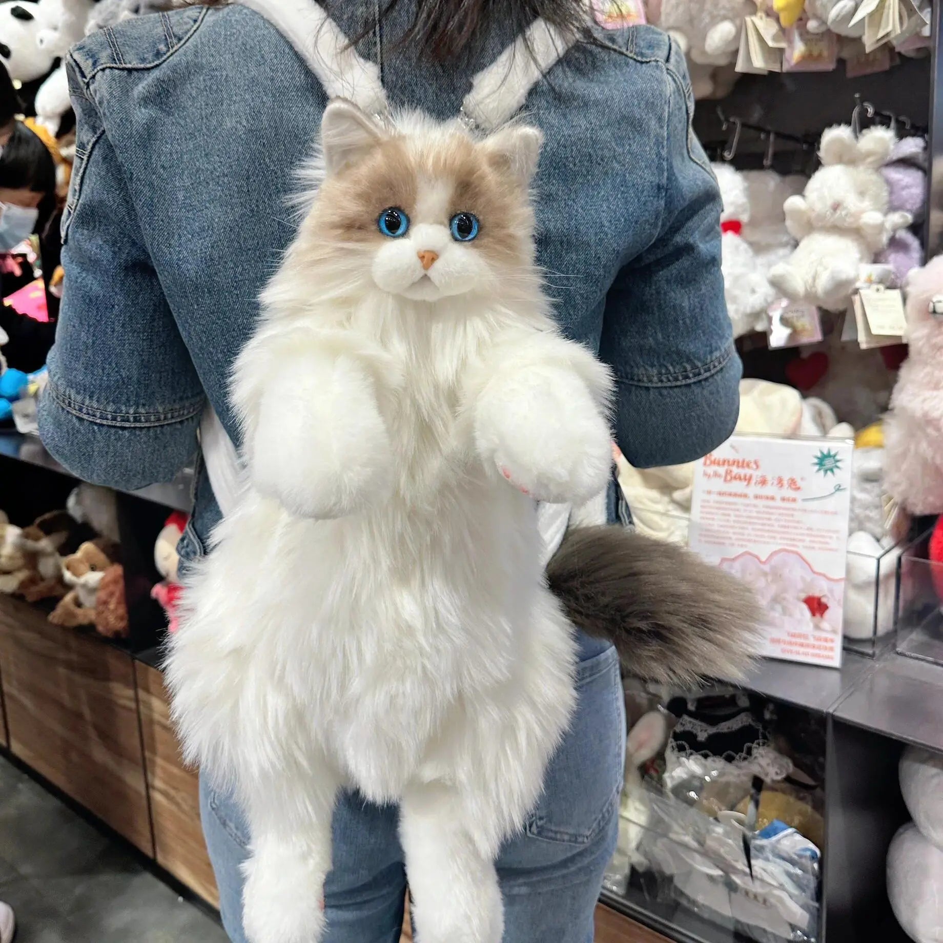 Maliben | Realistic Cute Plush Cat Backpack