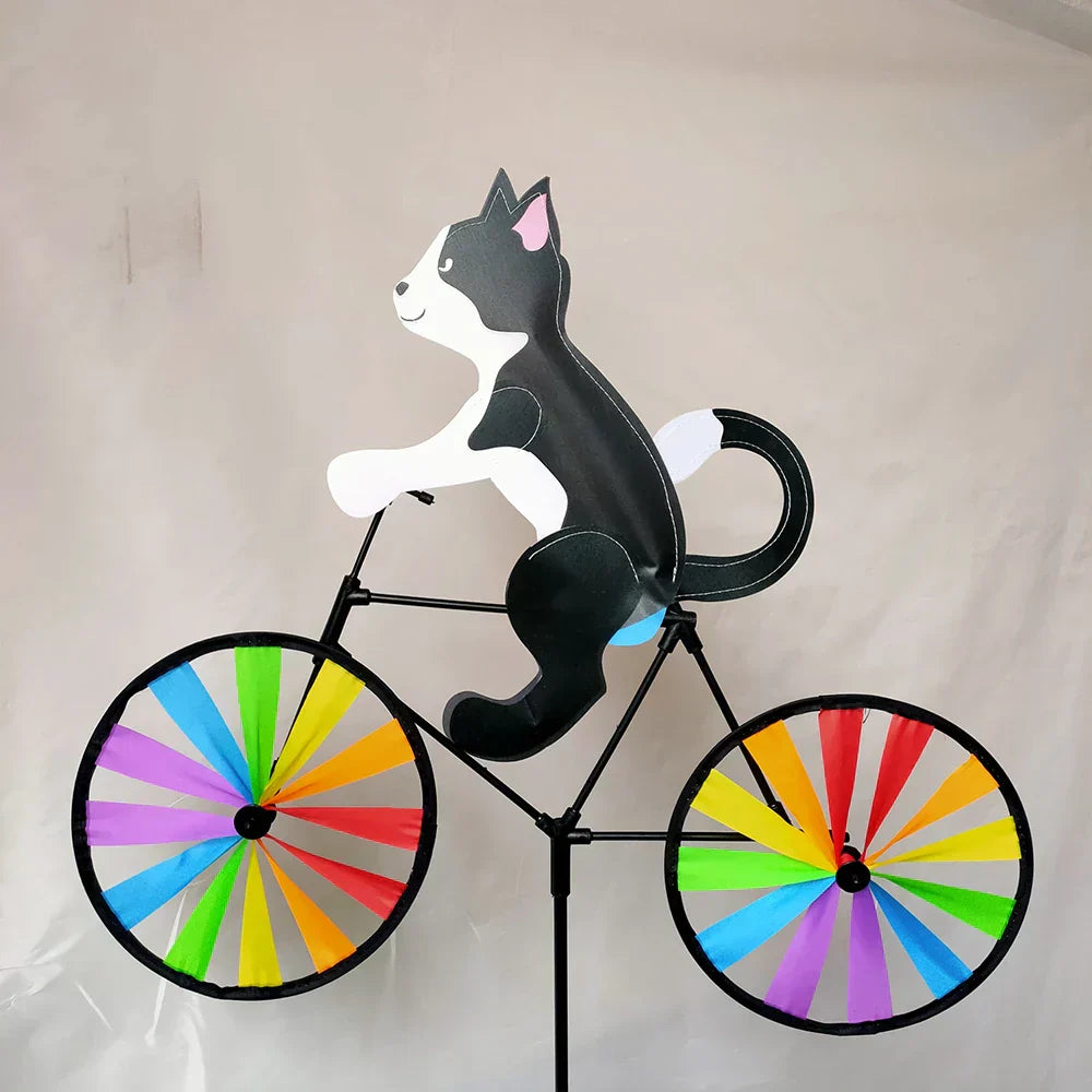Maliben | Rainbow Bicycle Cat Garden Decor