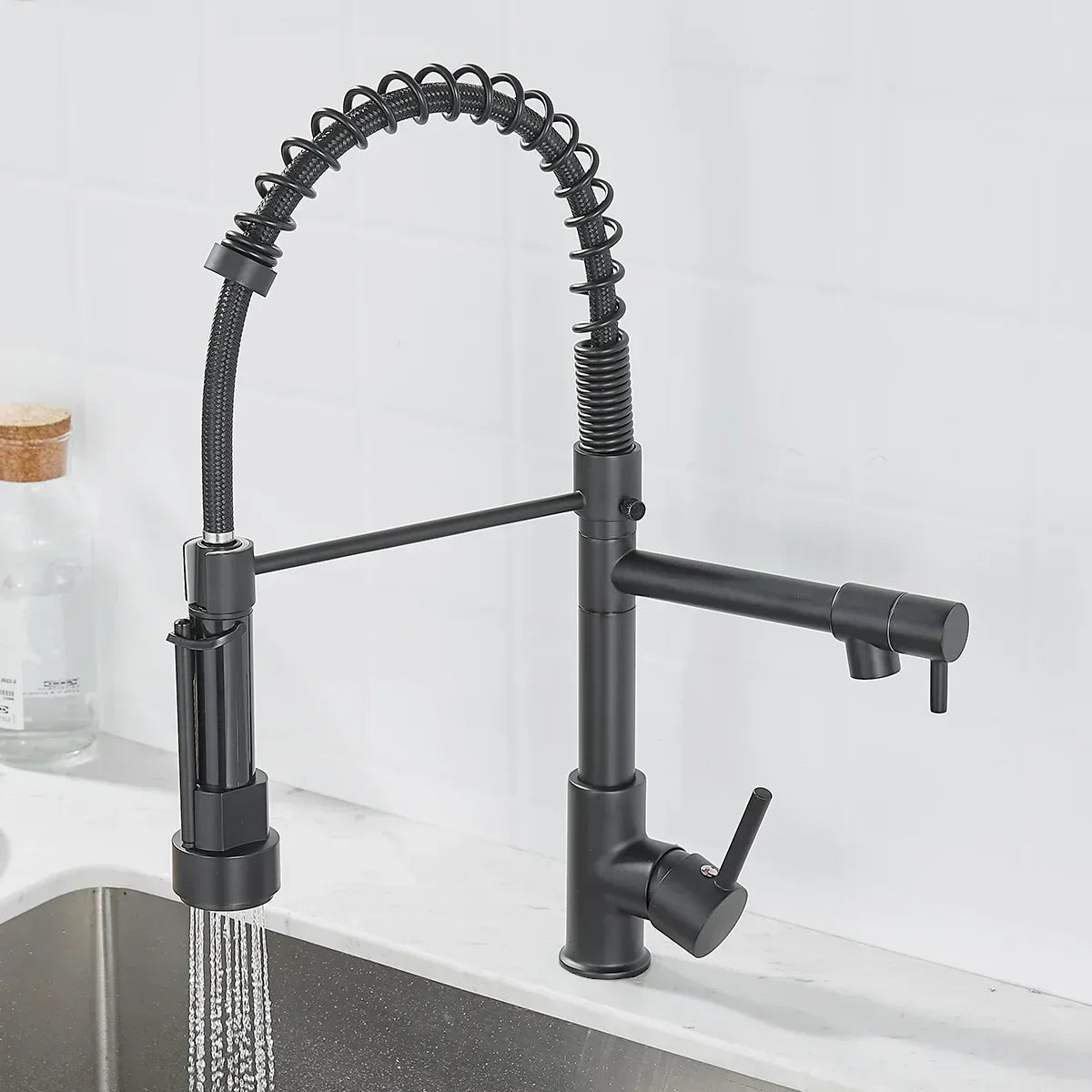 Maliben | Dualflow Kitchen Faucet - Luxurious Double Bronze Kitchen Faucet