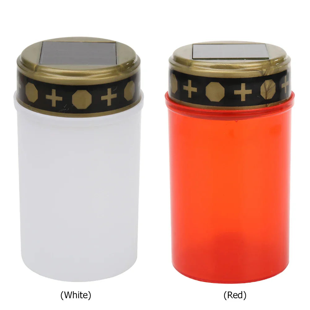 Maliben | Memolux Eternis Solar Grablicht Led | Flickering Candle Look | Waterproof & Rechargeable | 12 Cm High