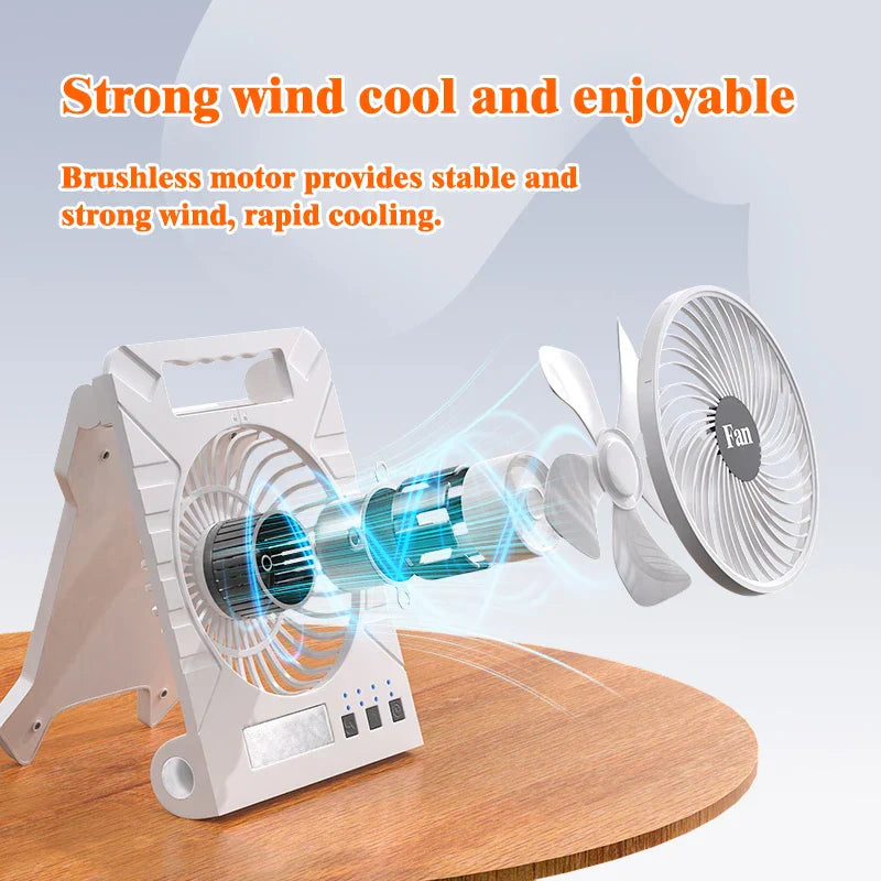 Maliben | Solar Camping Fan | Foldable Solar Panel | Power Bank & Led Light | Ultra-Lightweight Brand Name: Venturiox