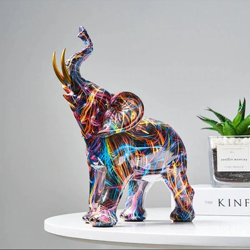 Maliben | Colored Elephant Sculpture - Colorsplash