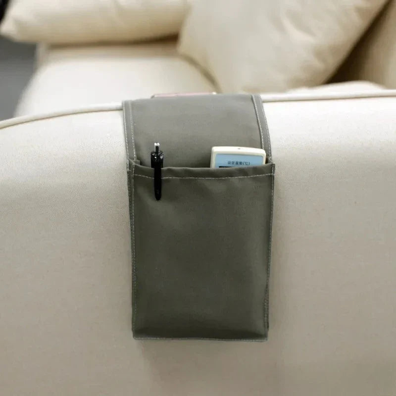 Maliben | Restivo Bed Organizer Made Of Cotton Linen | Hanging Storage With Pockets | For Remote Controls, Books & Accessories – Approx. 30×20×10 Cm