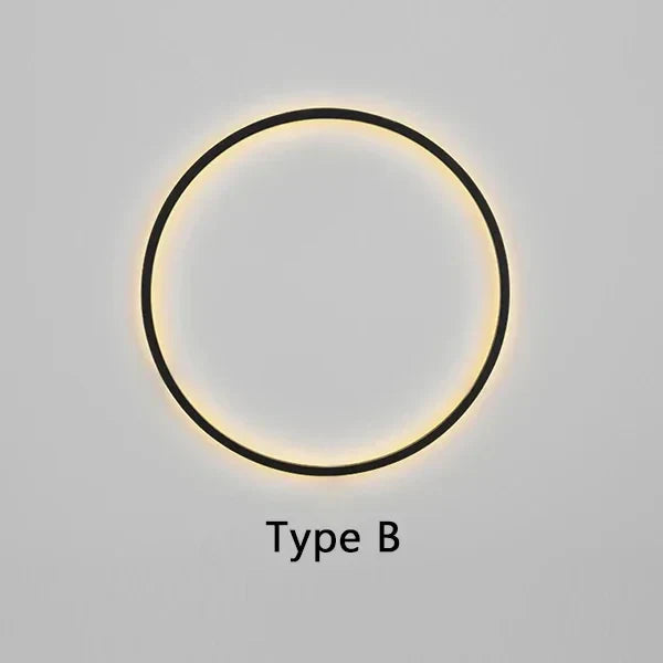 Maliben | Minimalist Led Circle Background Wall Lamp