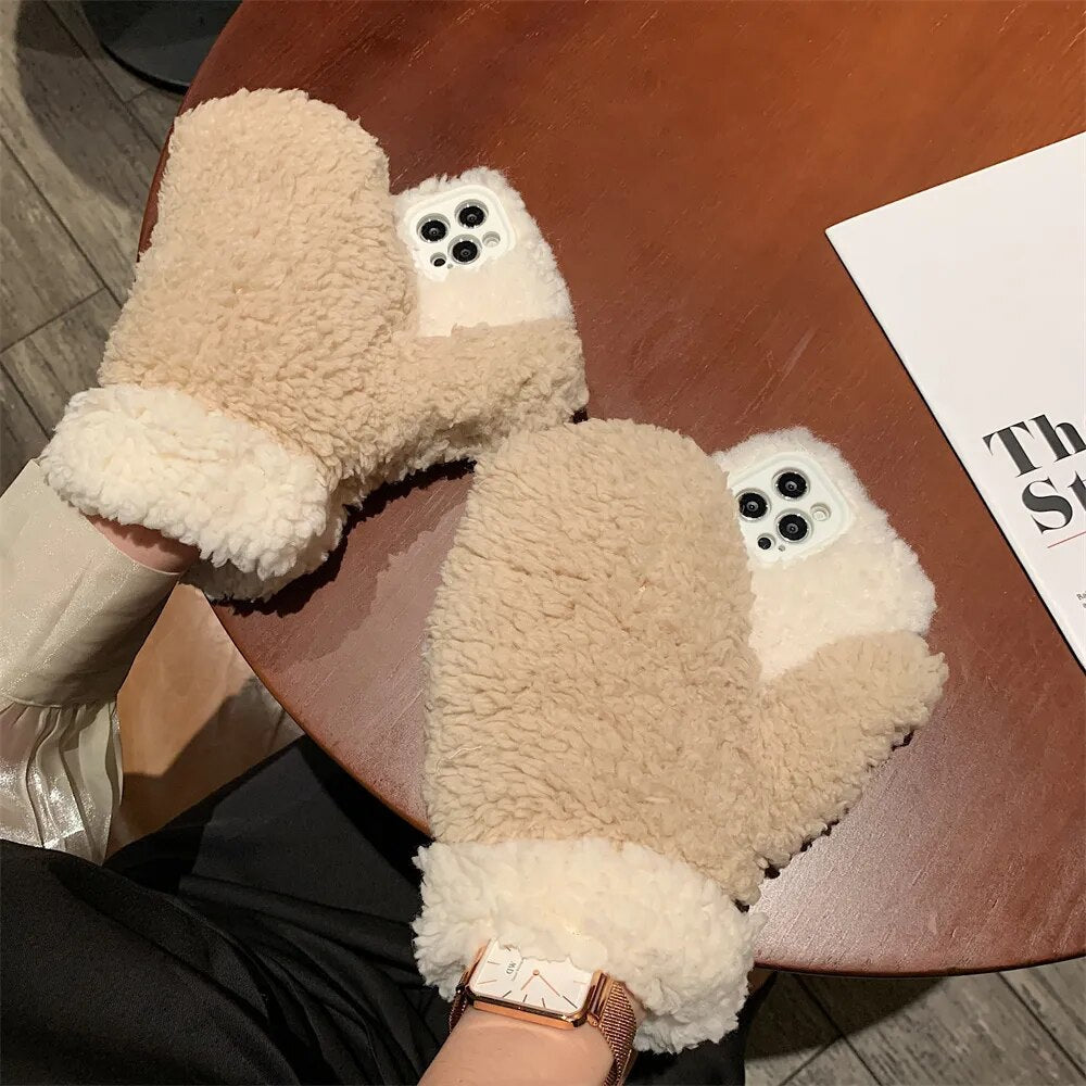 Maliben | Fluffy Fur Iphone Case Glove