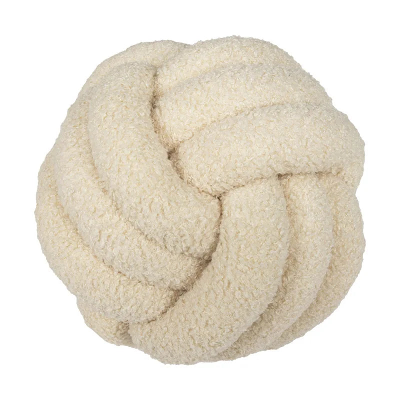 Maliben | Throw Pillow - Cozy - Hand-Knotted Ball - Sheepskin