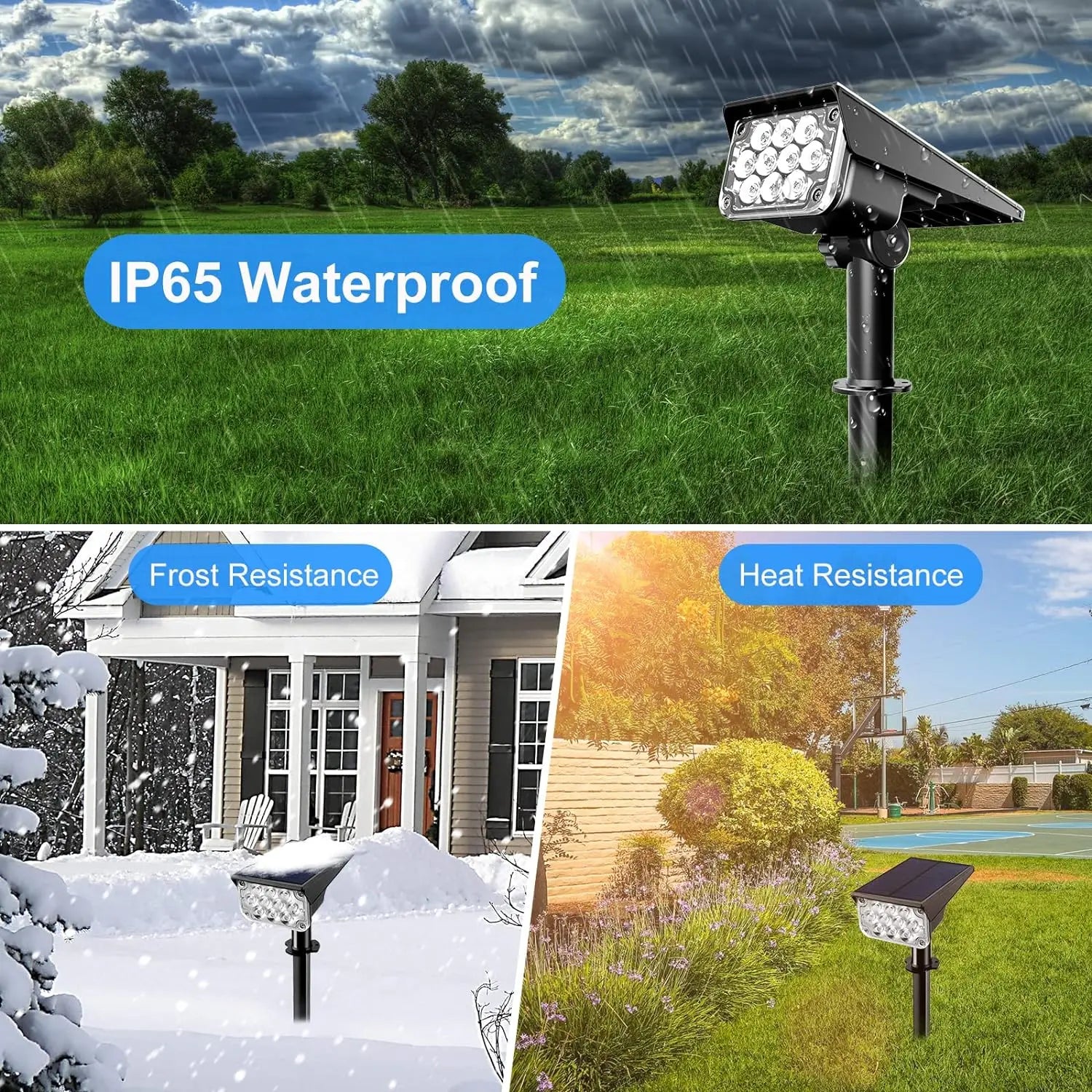 Maliben | Solar Garden Spotlight Lumiray Set 4 | Ip65 Waterproof | Automatic Twilight Sensor | Led Landscape Lighting
