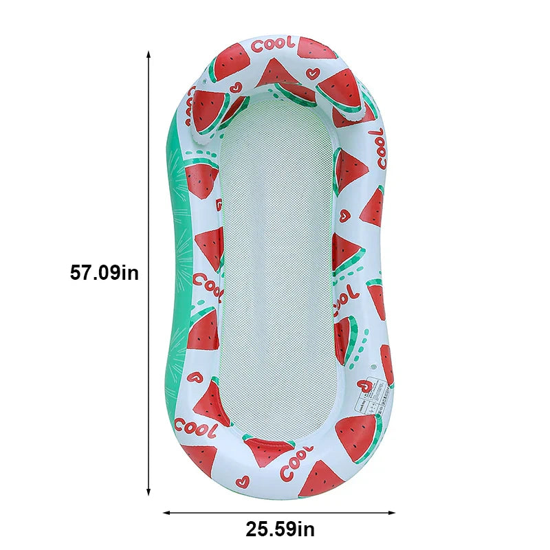 Maliben | Aqualiva Inflatable Swimming Lounger Rooxin | Ergonomic Pool Air Mattress With Mesh & Armrests | For Pool, Lake & Beach