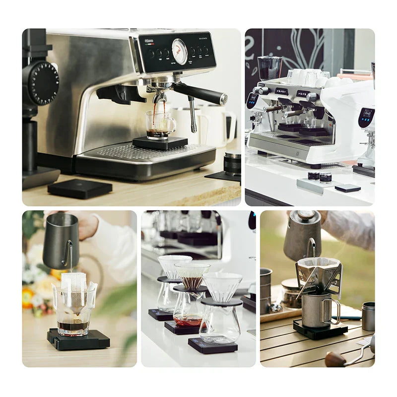 Maliben | SearchPean Tiny/Tiny2s Espresso Coffee Kitchen Scale, Mini Smart Timer, USB, 2 kg/0.1 g/oz/ml, free shipping, gift for man and woman