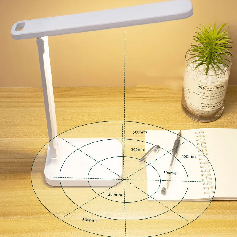 Maliben | 6000 Mah Rechargeable Led Desk Lamp Usb Touch Dimmable Foldable Eye-Friendly Reading Light