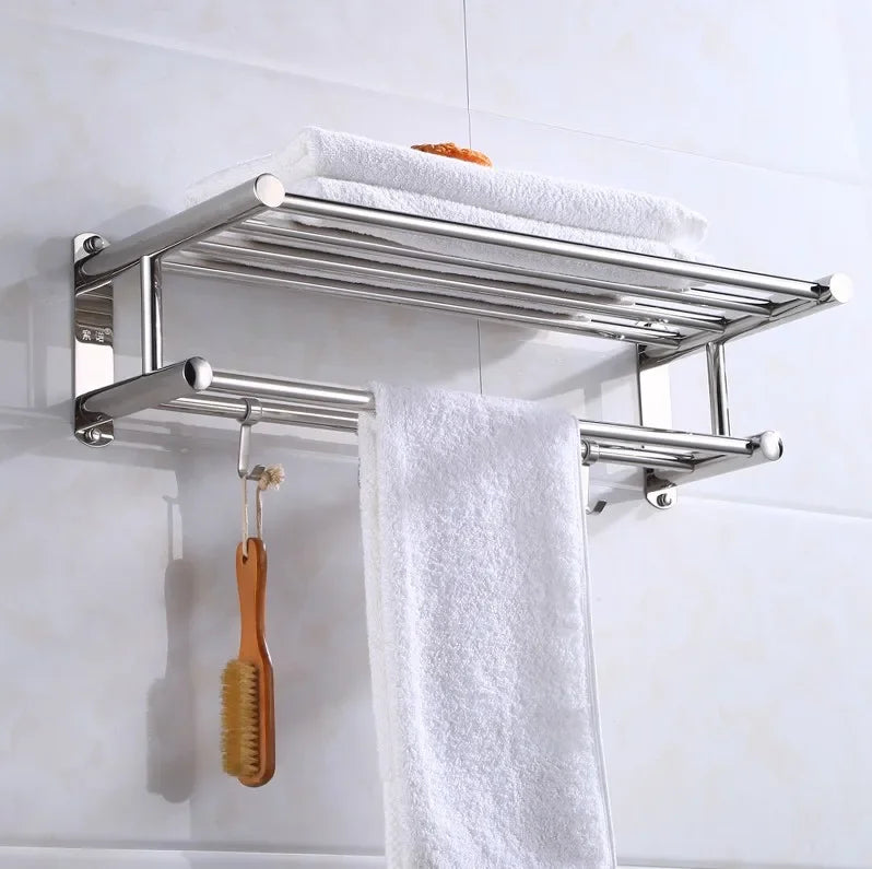 Maliben | Steelrack Wall-Mounted Stainless Steel Towel Holder – Minimalist Space-Saving Rack For Bathroom & Kitchen
