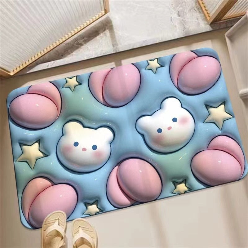Maliben | Non-Slip Cartoon Colorful Fun Quick Water Absorbent Mat