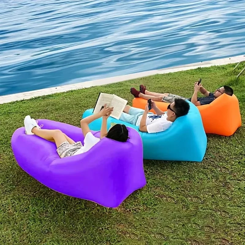 Maliben | Inflatable Lounge Sofa | Without Pump & With Headrest | Airloungego Outdoor Sofa 190×70 Cm – Portable & Waterproof