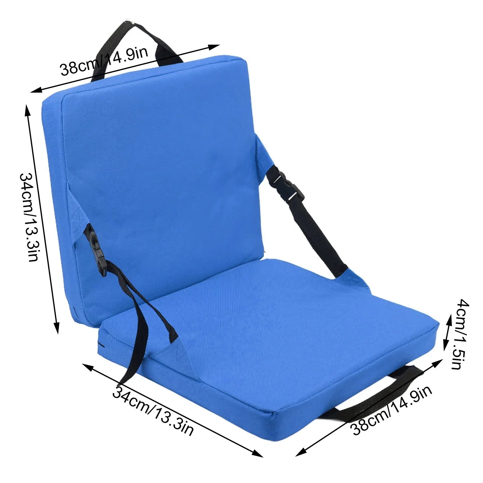Maliben | Sitpure Folding Chair With Backrest | Padded Seat Cushion | Compact & ComFortable for Stadium, Beach & Park