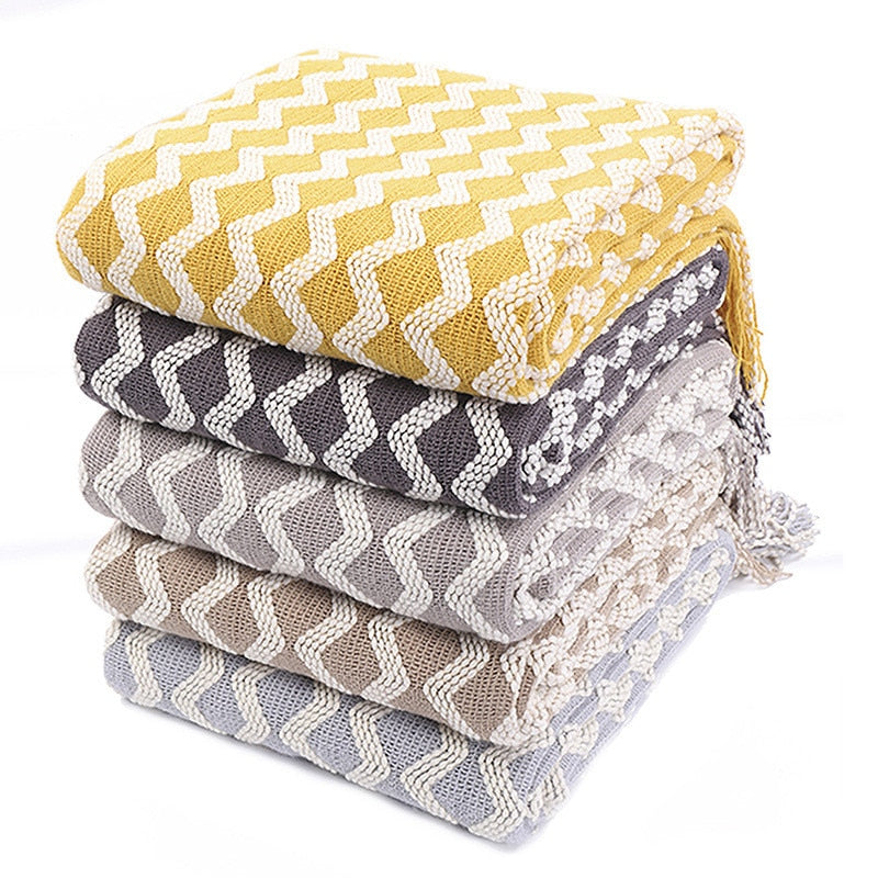 YELLOW BOHO CHECK PATTERN — Maliben home decor