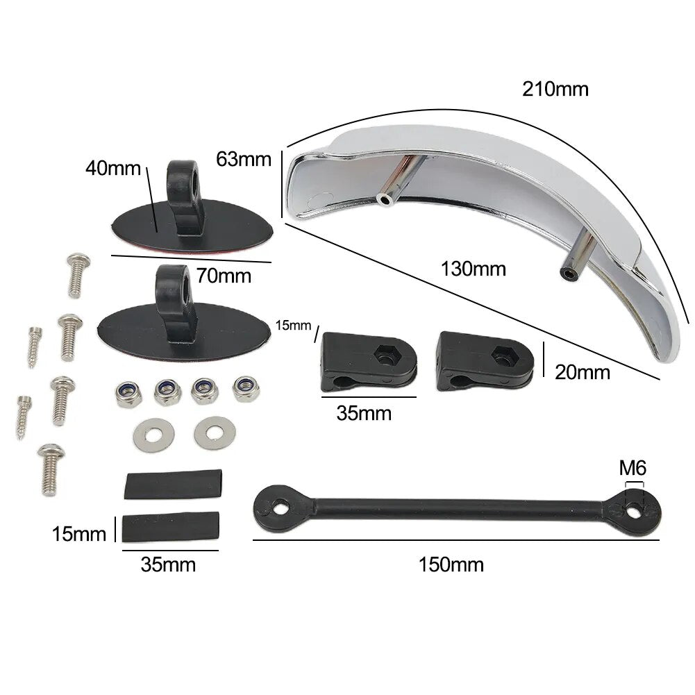 Maliben | 180 Degree Motorcycle Blind Spot Mirror