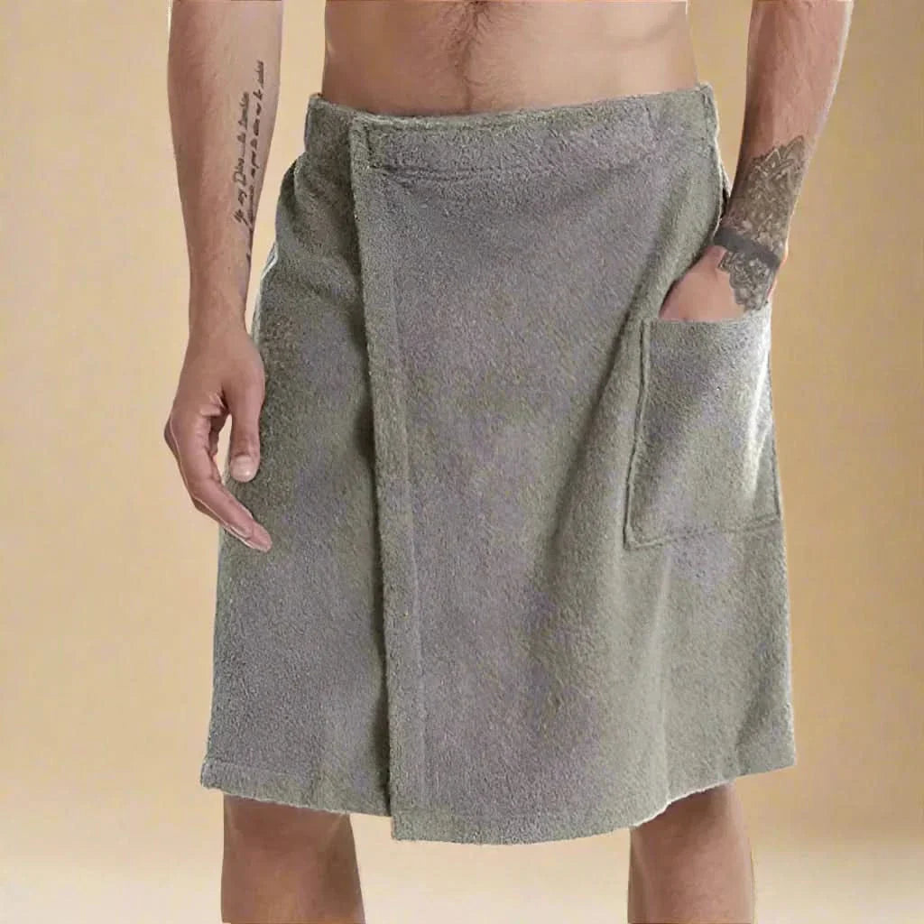 Maliben | Portable Bath Towel Robe – Soft & Versatile Bath Towel With Pockets For Sauna, Beach & Fitness