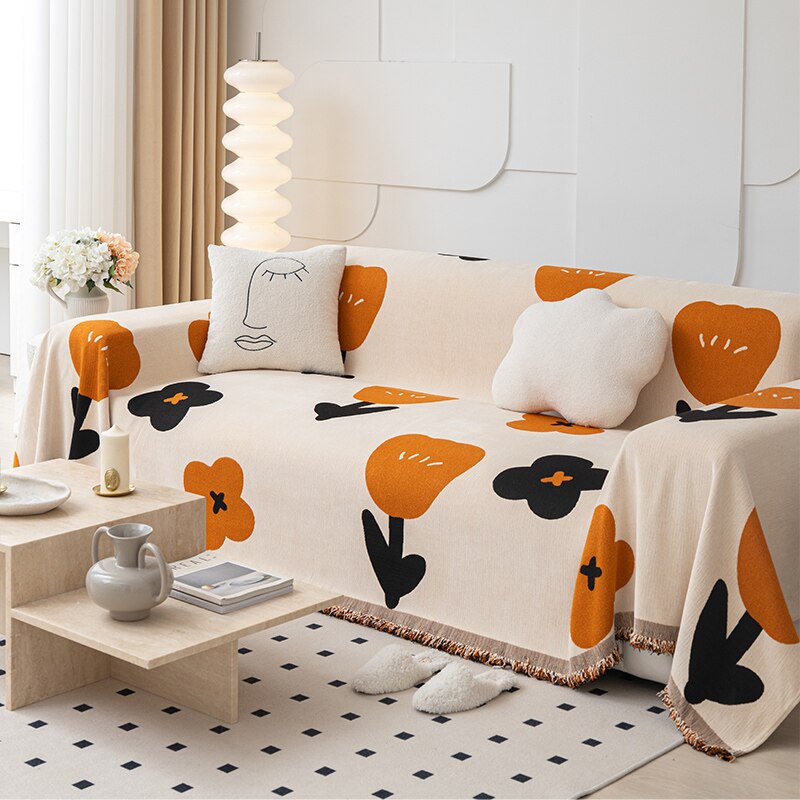Maliben | Floral Blossom Non-Slip Modern Sofa Cover