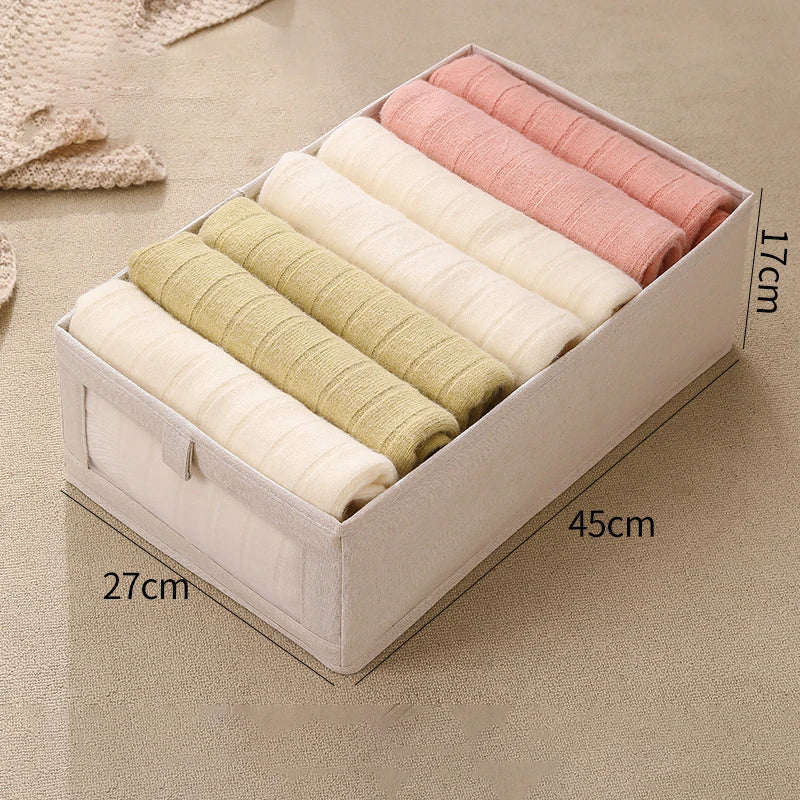 Maliben | Dress Storage Box With ViewIng Window | Foldable & Breathable | Vistalino Linen Box in M/L/Xl